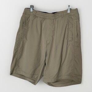 Birddogs Boom For Your Boomstick Shorts Mens Large Khaki Stretch Athletic 9"